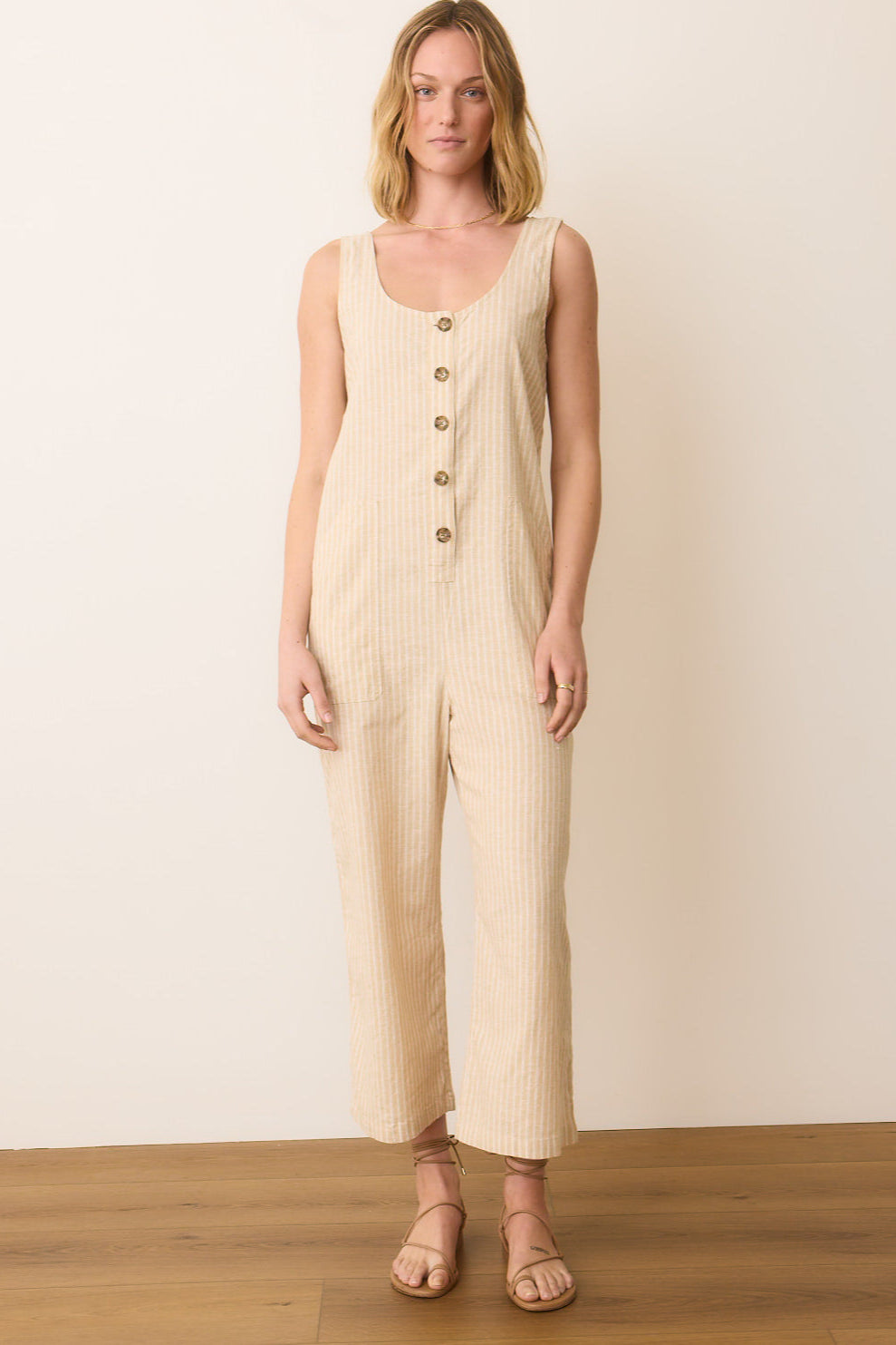 Sydney Jumpsuit- Natural Stripe