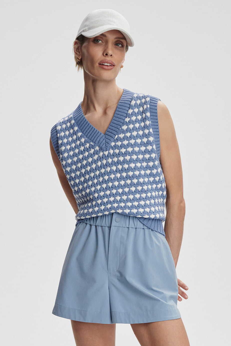 Nila Mid Rise Short- Rain Blue