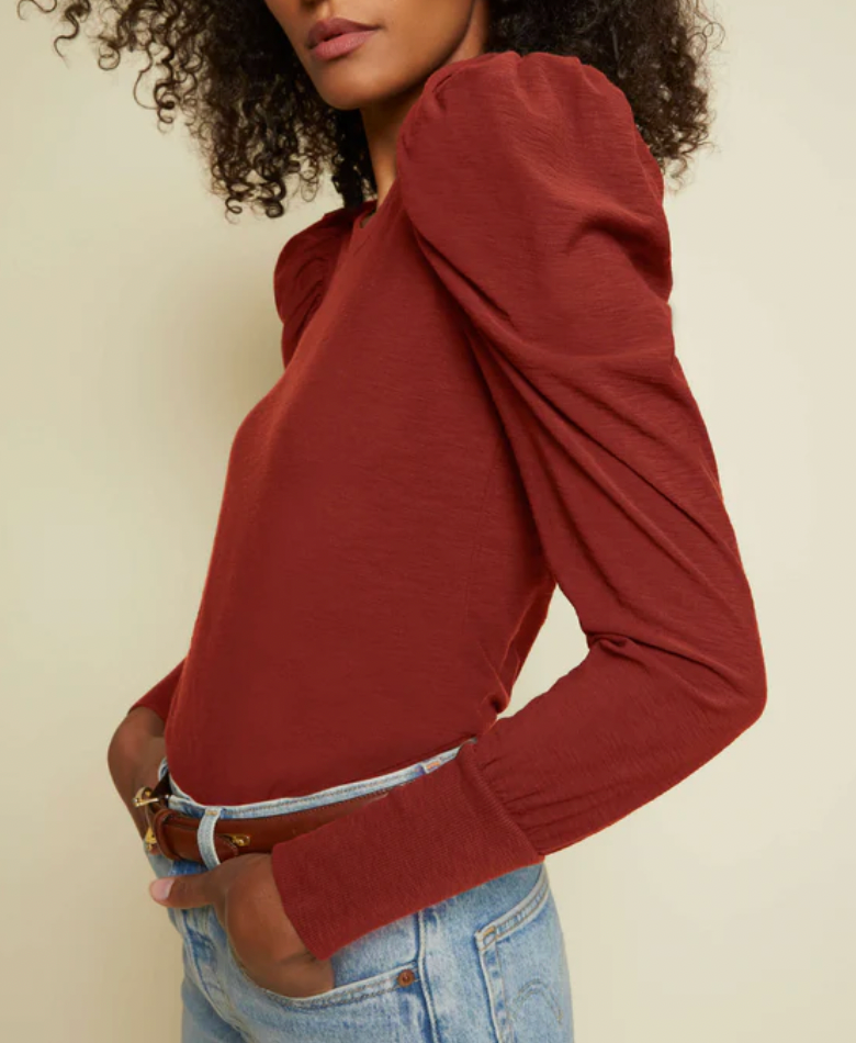 Romy Modest Tee- Red Clay **Final Sale**