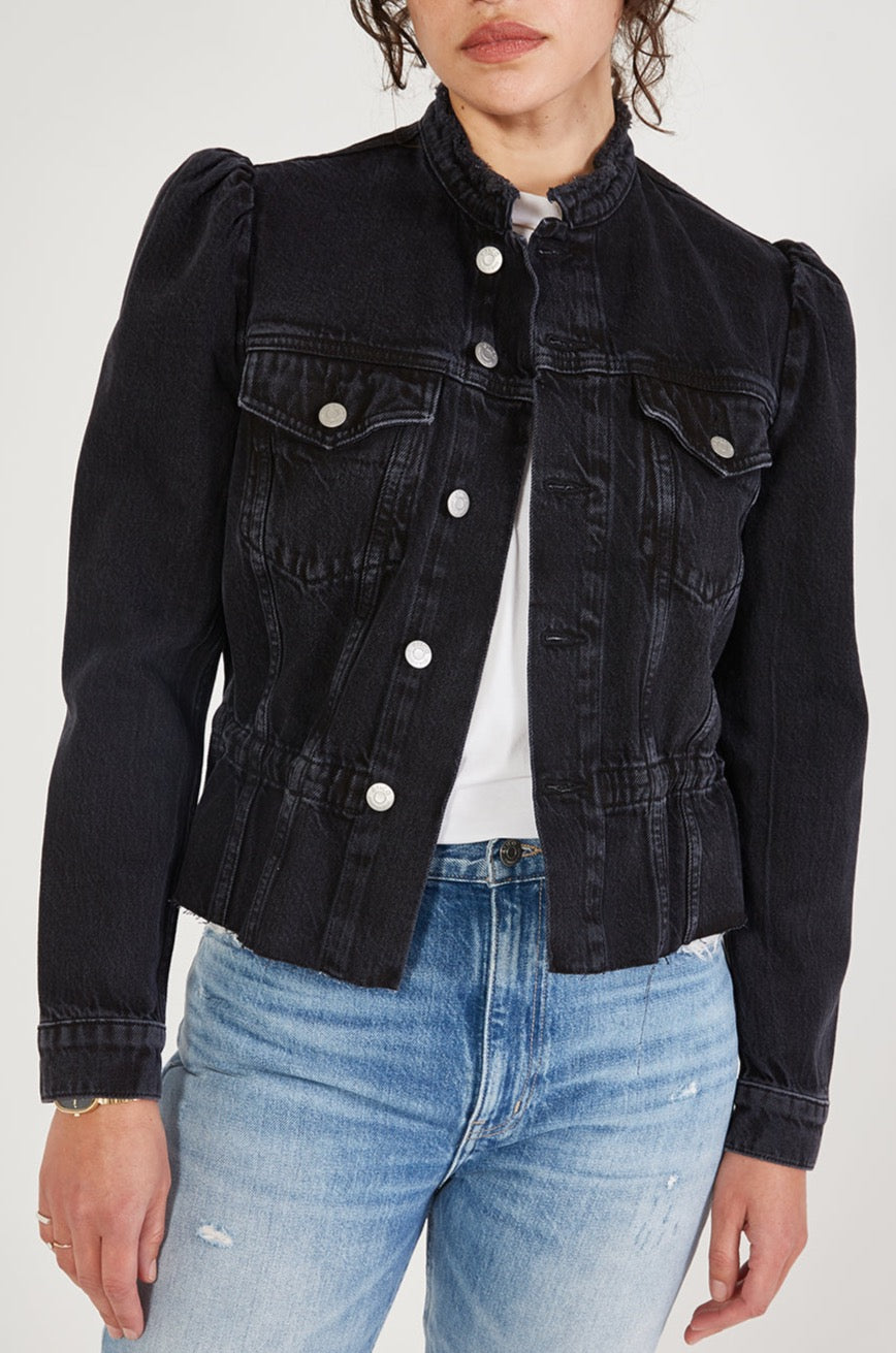 Remi Black Denim Jacket**FINAL SALE**