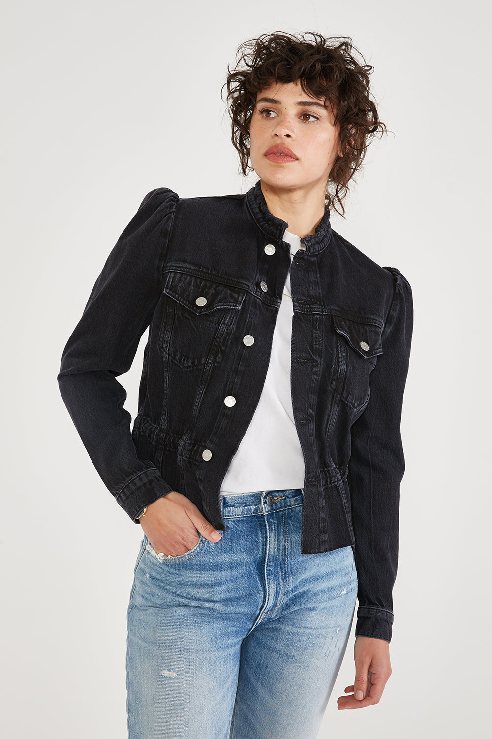 Remi Black Denim Jacket**FINAL SALE**
