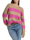 Ivy Stripe Sweater- Magenta Stripe