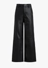 The Mia Vegan Leather Crop Trouser- Black