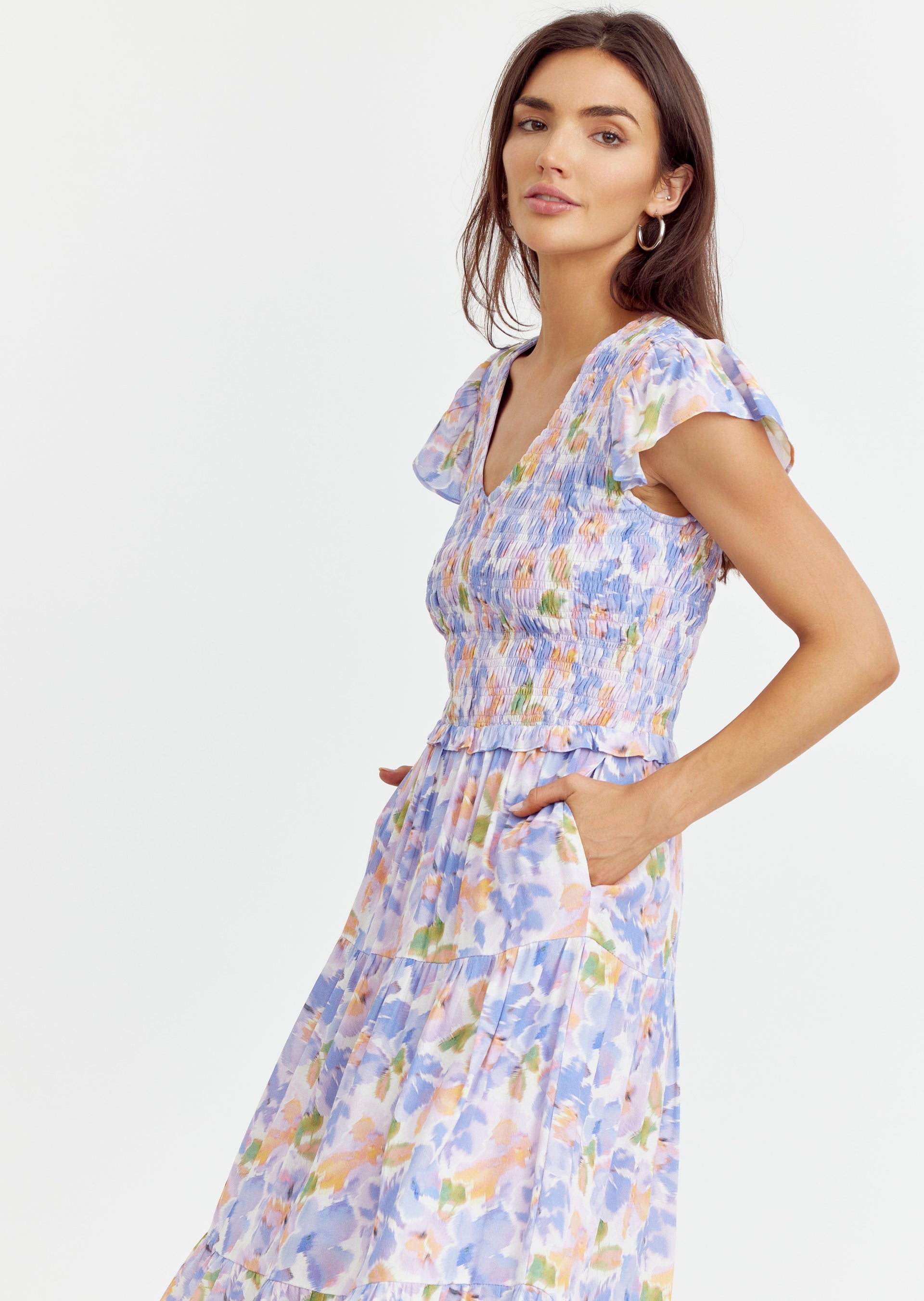 Sally Floral Smocked Maxi Dress **Final Sale**