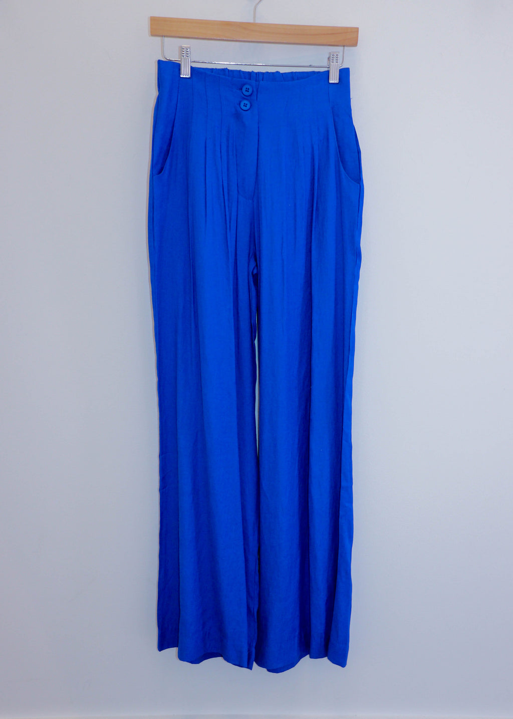 Wide Leg Trouser- Cobalt Blue