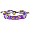 Seed Bead Love with Hearts Bracelet- Amethyst ** FINAL SALE**