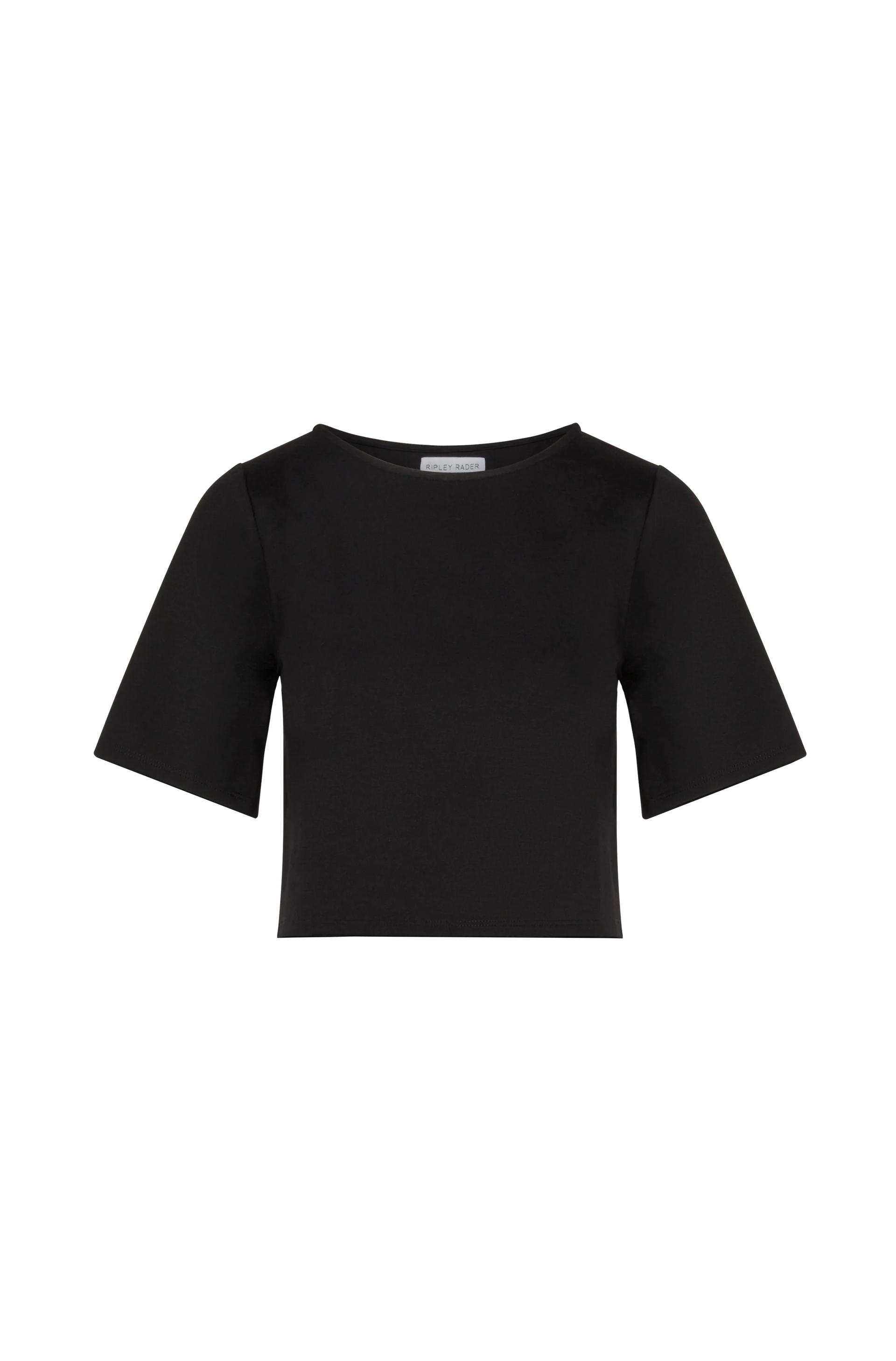 Ponte Short Sleeve Top- Black