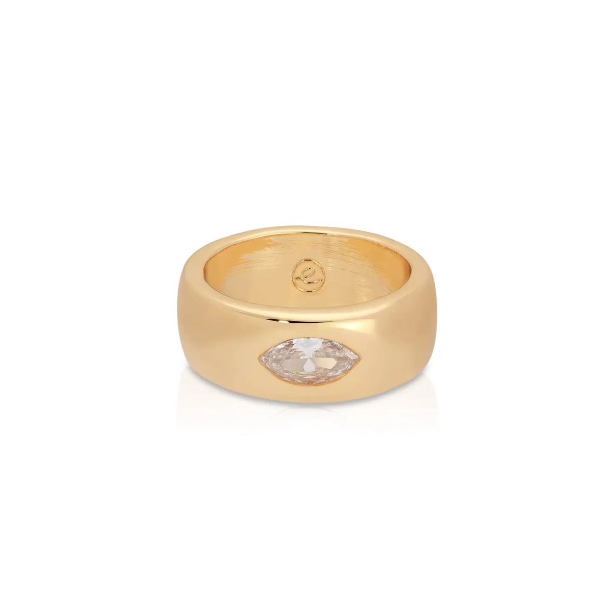 Marquise Cut Treasure Ring in Clear Crystal with 18k Gold Plating