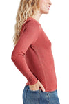 Isabella Shimmer Long Sleeve Tee- Poppy