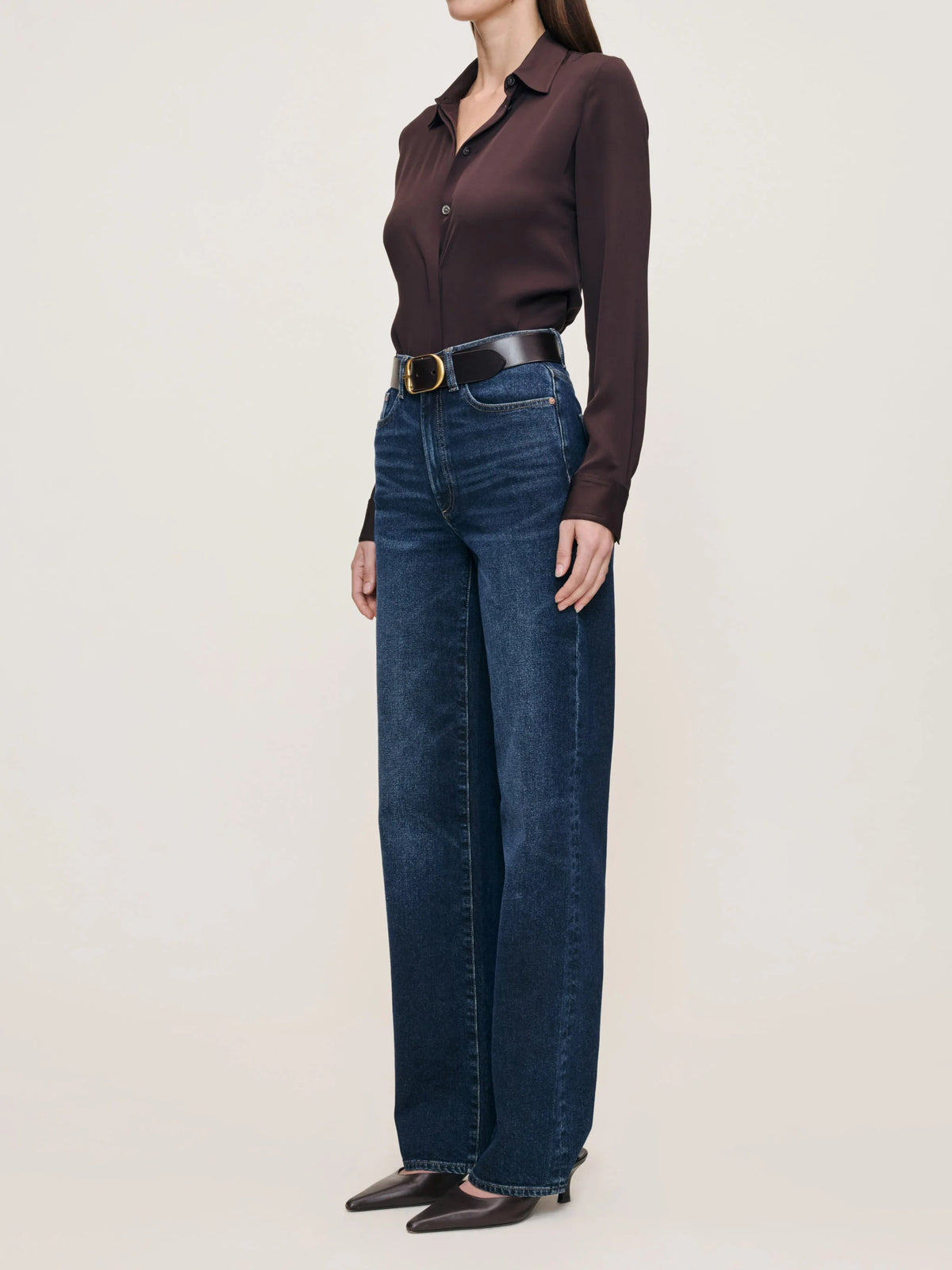 Karmine Refined Wide Leg in Dark Sea