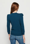 Shaya Femme Henley Sweatshirt- Azure
