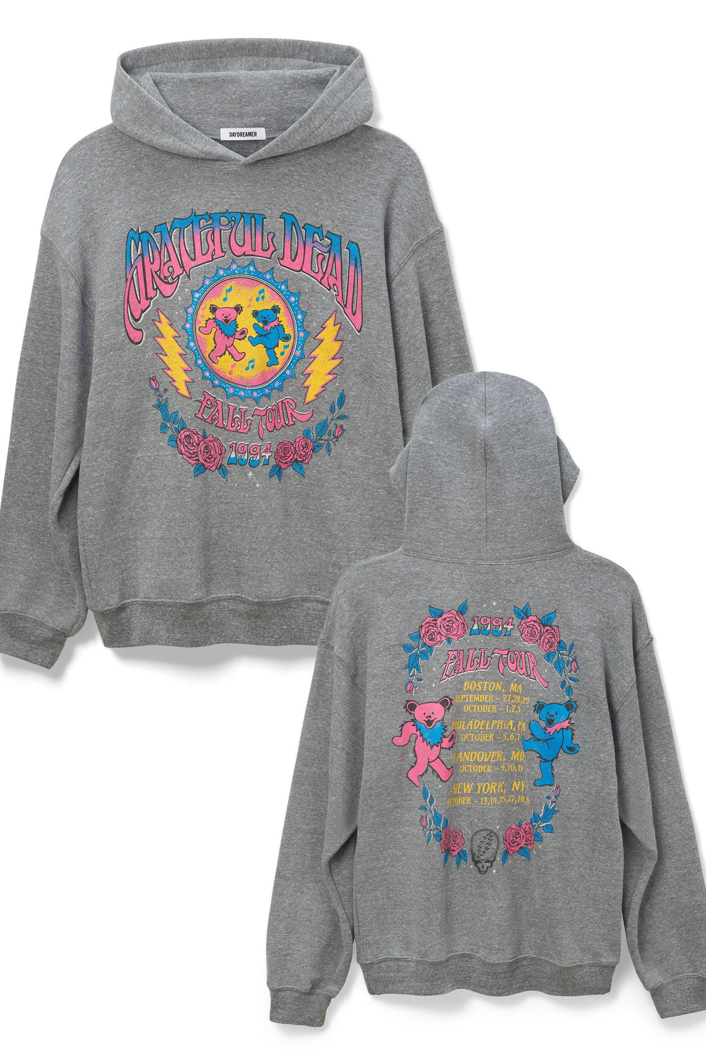 Grateful Dead Fall Tour 94 BF Hoodie- Heather Grey