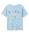 Cin Cin Ringer Tee- Powder Blue