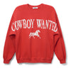 Cowboy Wanted BF Crew Sweatshirt- Cherry Red