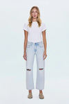 Lexi Bowed Leg Jeans- Solstice Distressed