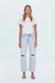 Lexi Bowed Leg Jeans- Solstice Distressed