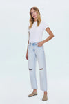Lexi Bowed Leg Jeans- Solstice Distressed