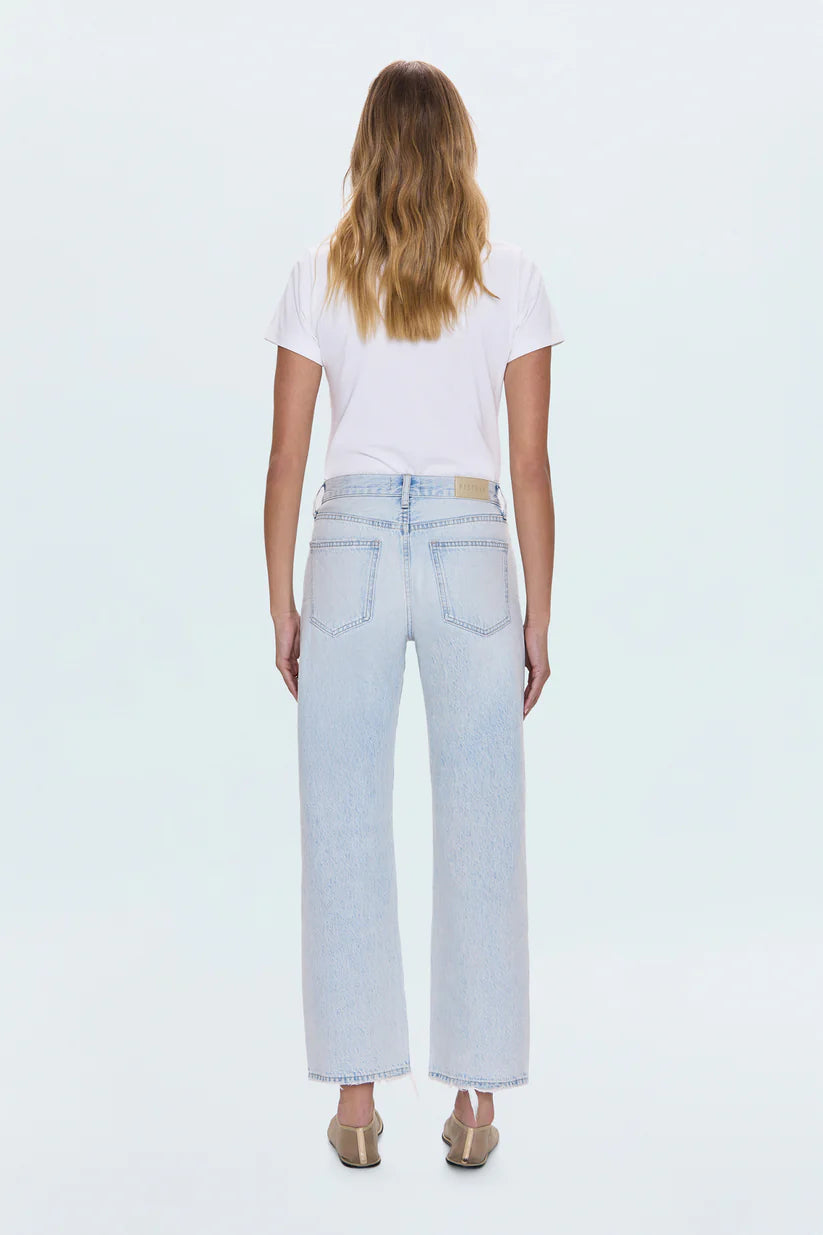 Lexi Bowed Leg Jeans- Solstice Distressed