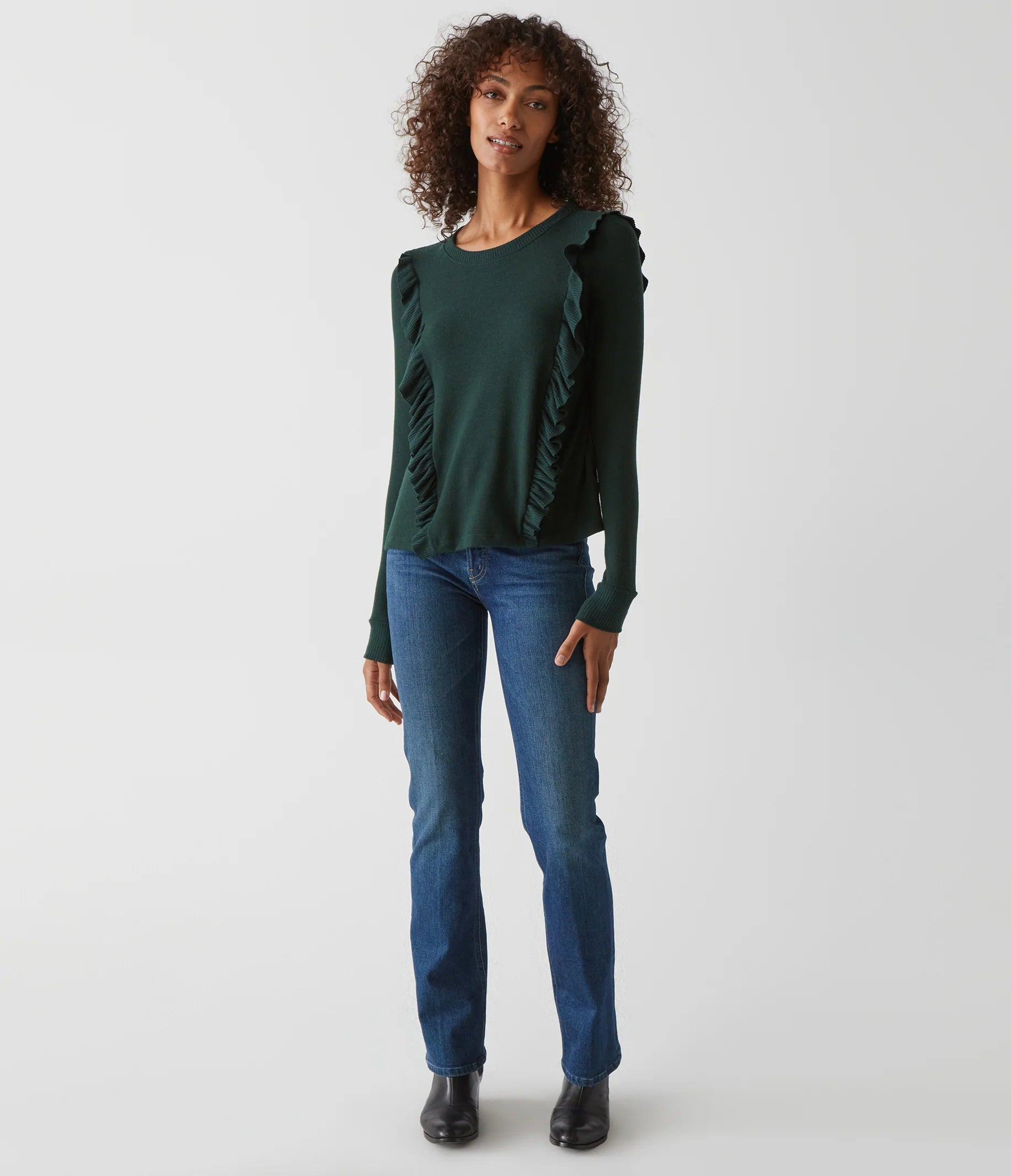 Kristi Ruffle Top- Balsam
