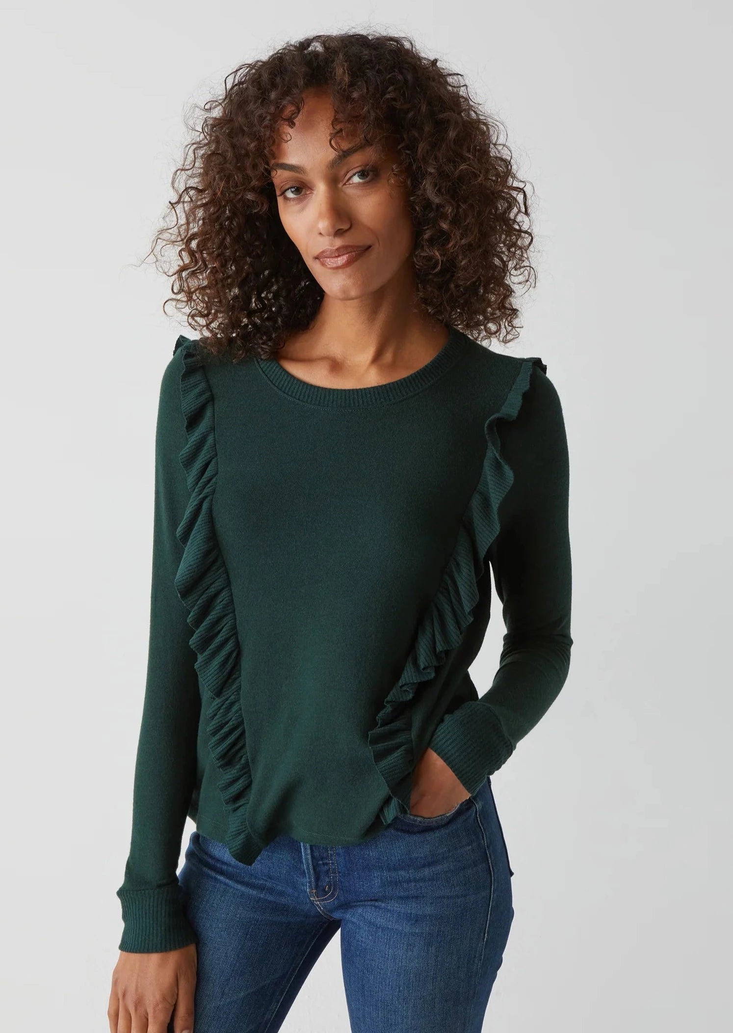 Kristi Ruffle Top- Balsam