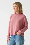 Frida Mock Neck Top- Berrywood