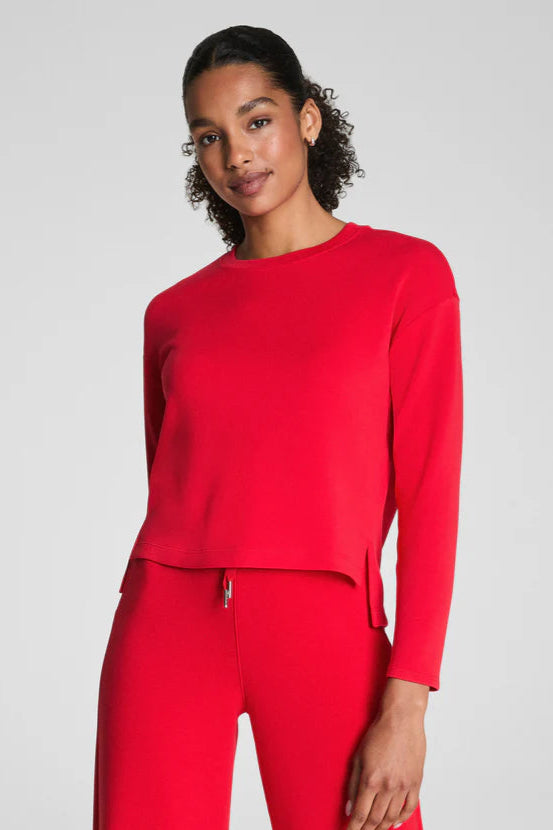 AirEssentials Relaxed Long Sleeve Top- Spanx Red