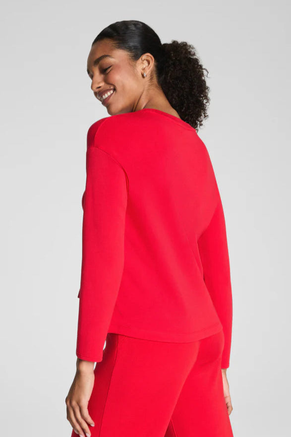 AirEssentials Relaxed Long Sleeve Top- Spanx Red