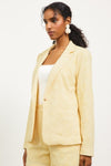 Long Sleeve Welt Pocket Blazer- Butter