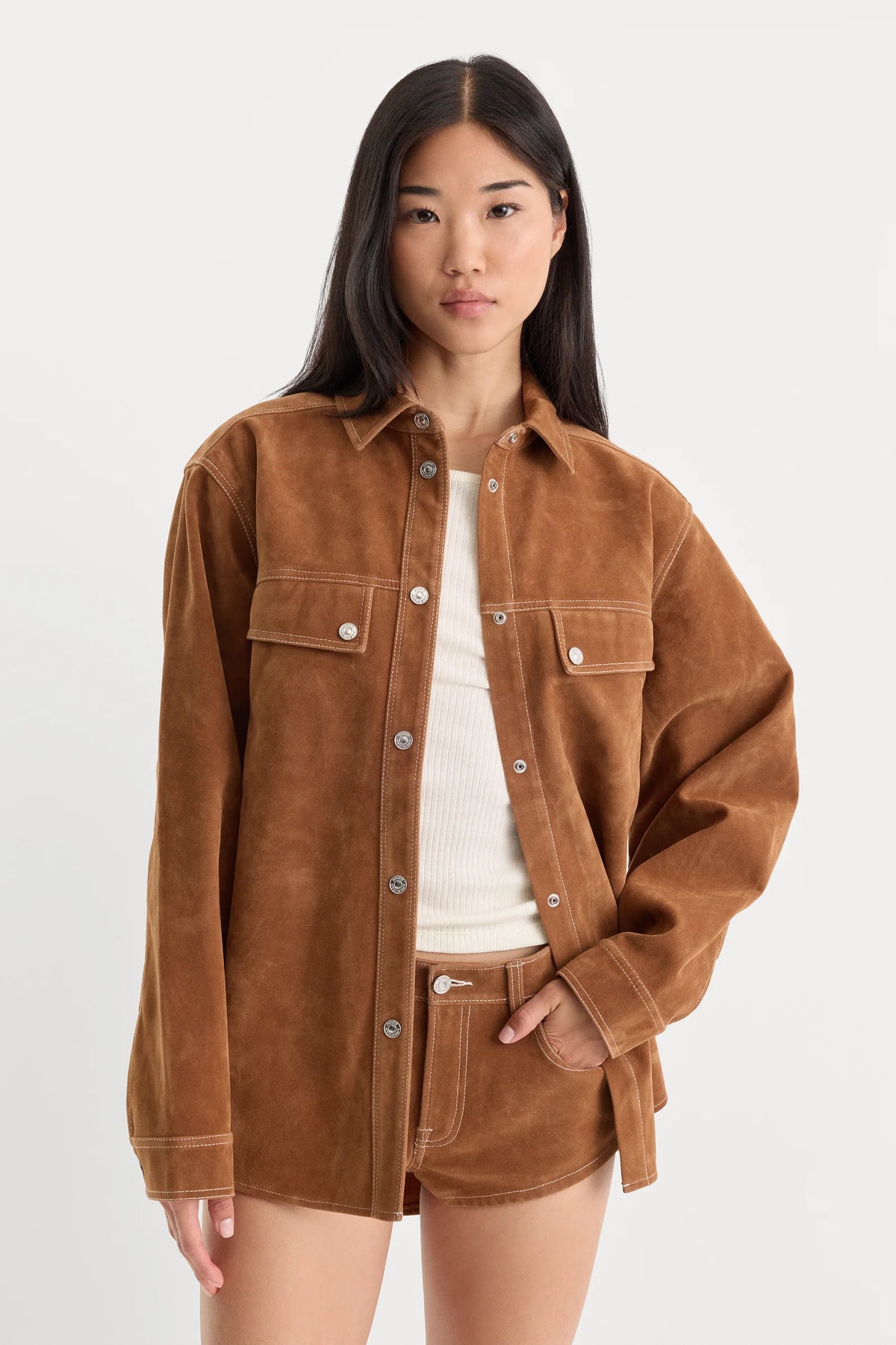 The Better than Suede Overshirt in Cafe Clay