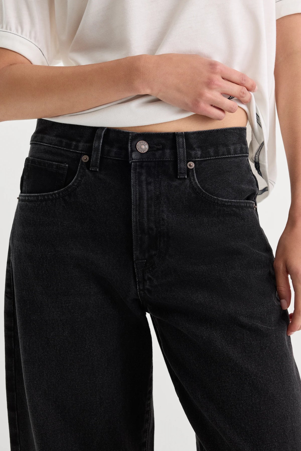 Vintage Barrel Ankle Jeans in Flat Tyre