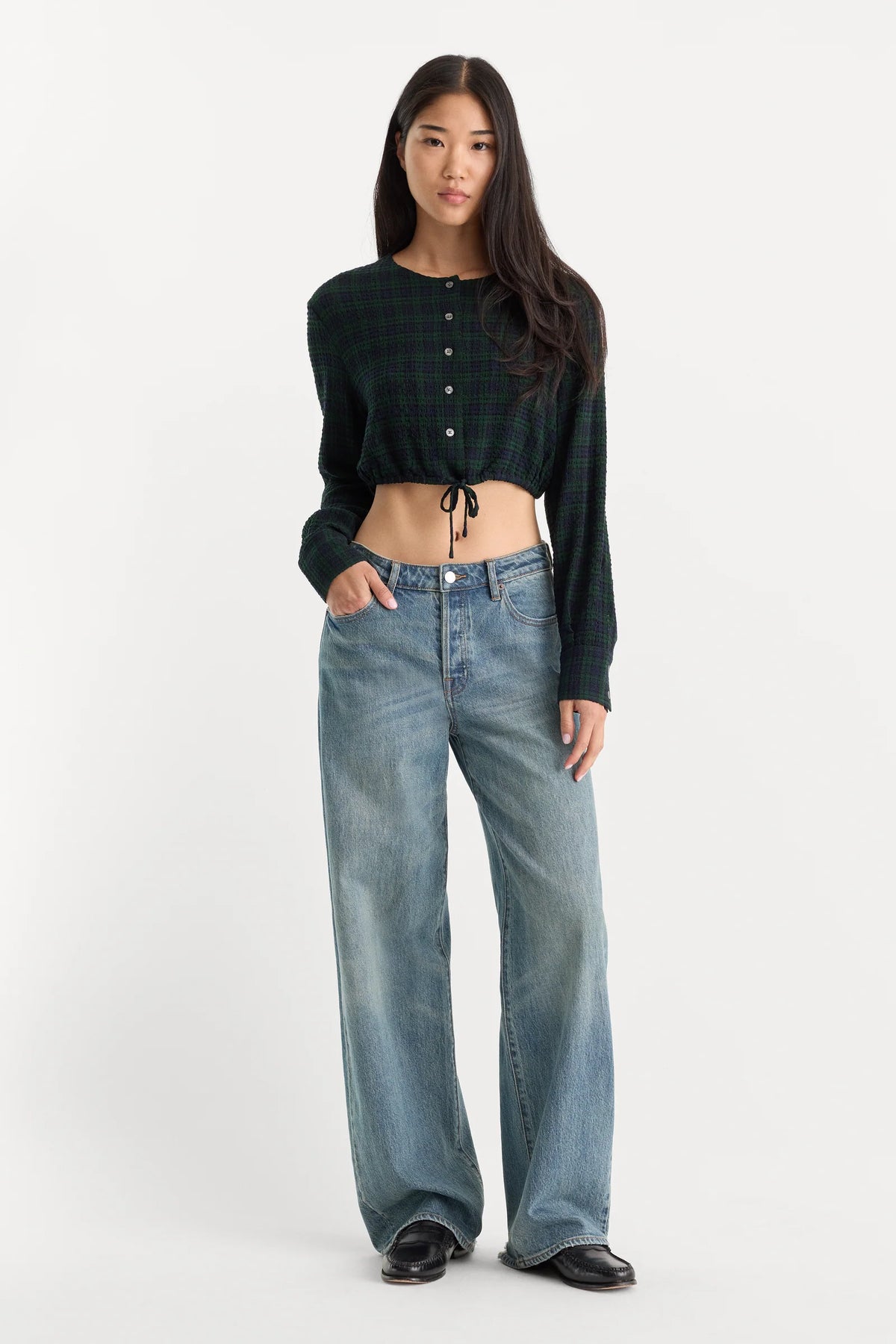 Vintage Wide Jeans in Oak