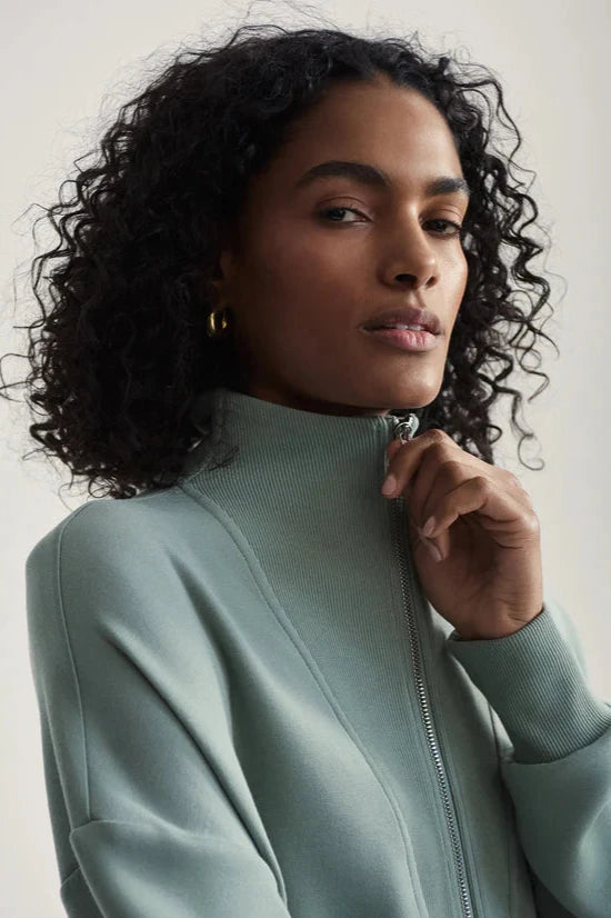 Masie Longline Sweatshirt—Lily Pad