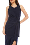 Maddie Side Knot Midi Dress- Navy