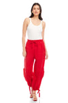 Charo Cargo Pants- Cherry Red