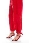 Charo Cargo Pants- Cherry Red
