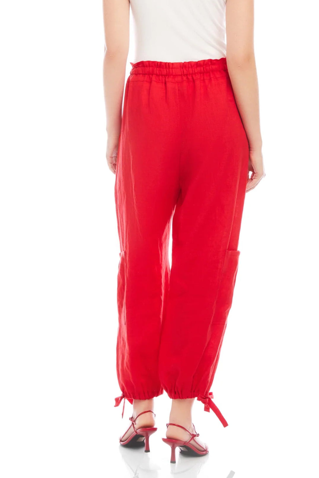 Charo Cargo Pants- Cherry Red