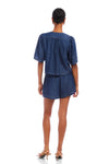 Nadine Bow Detail Top- Indigo