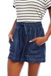 Carreen Patch Pocket Shorts- Indigo