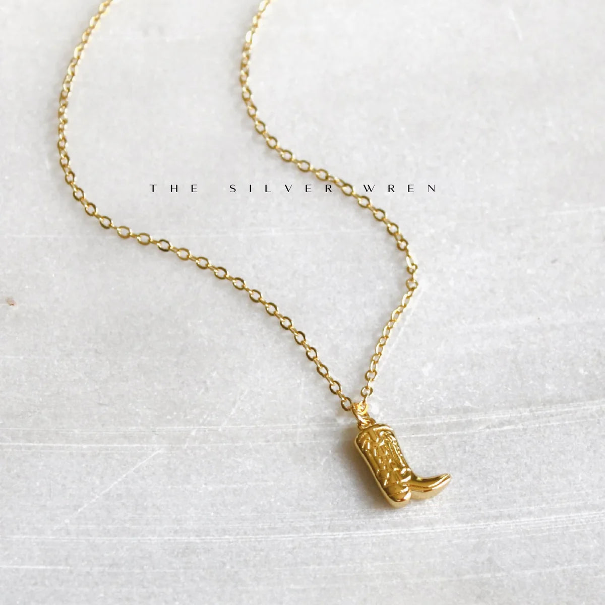 Western Pendant Necklace- Boot