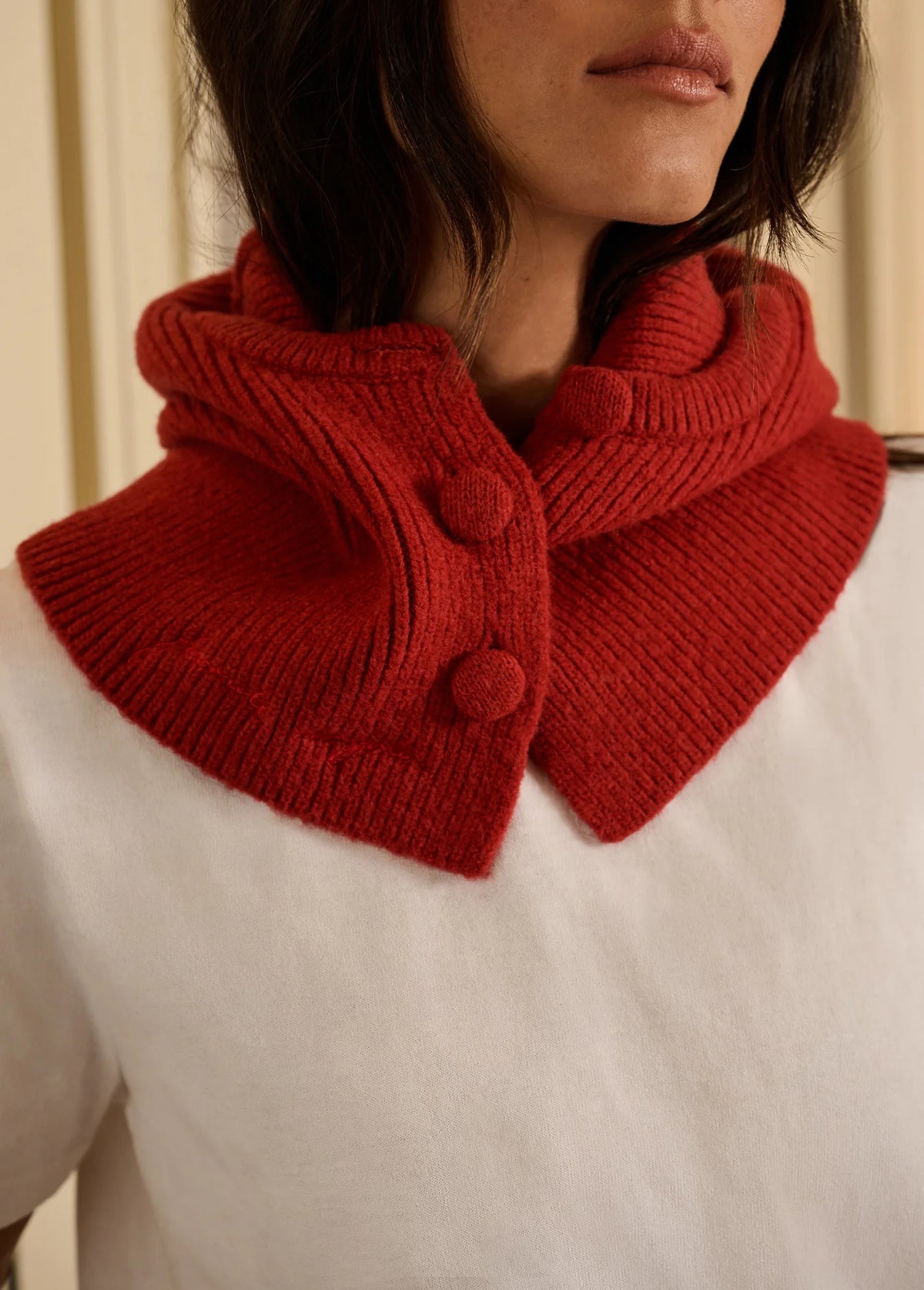 The Button Balaclava in Crimson