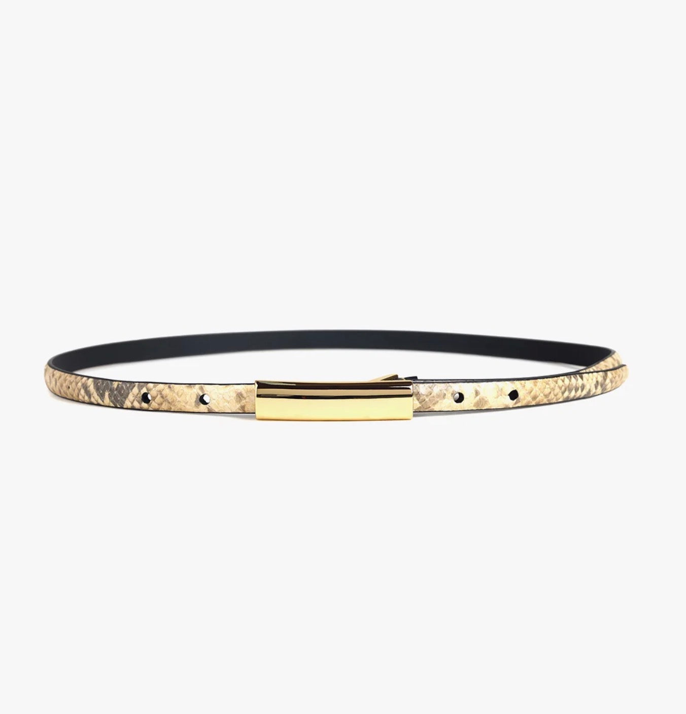 The Snake Print Lady Belt- Pink Soft/Polished