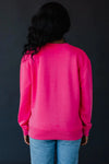 Cheers Lightweight Sweatshirt- Bright Pink