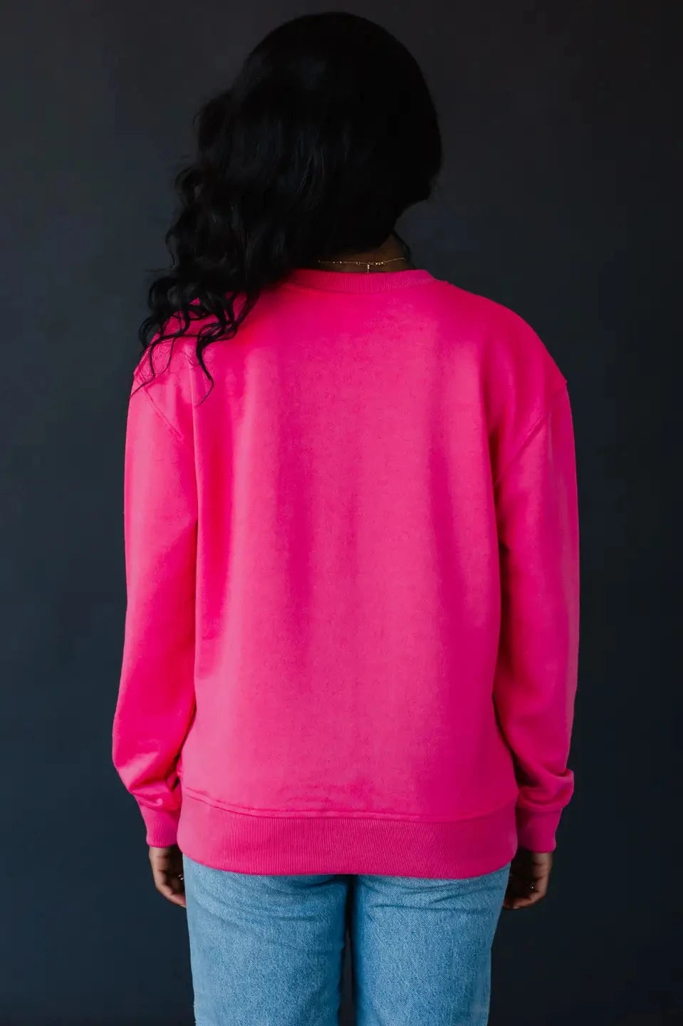 Cheers Lightweight Sweatshirt- Bright Pink