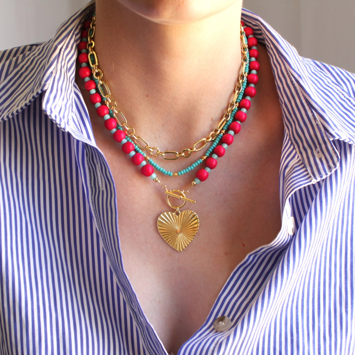 Sonoran Heart Toggle Necklace- 18 inch