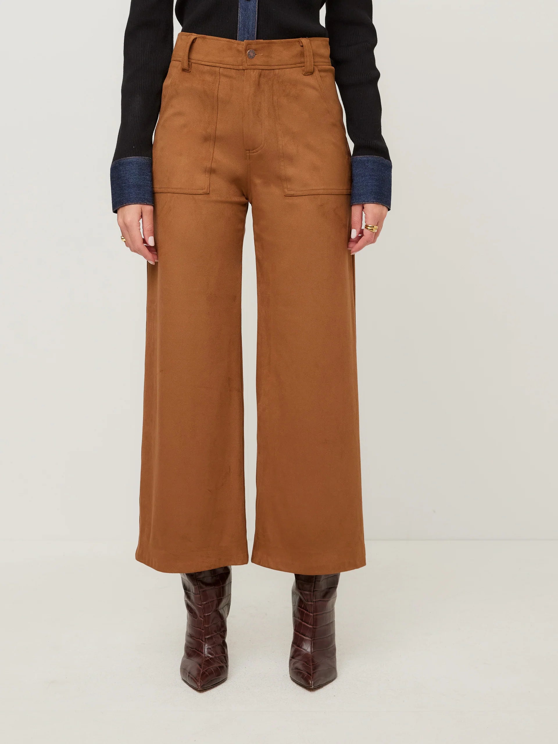 Rylee Cropped Pants- Camel