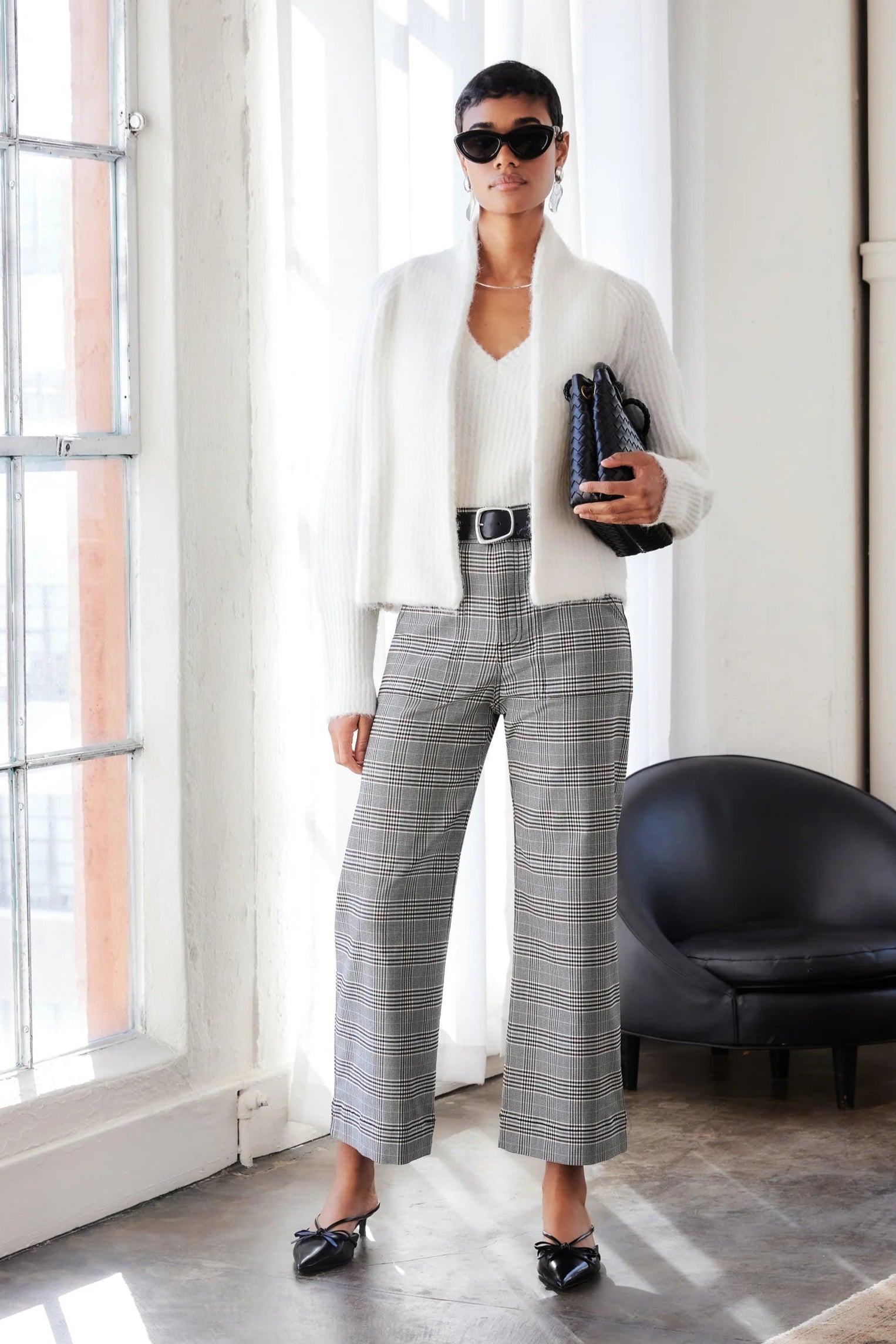 Rylee Crop Pants- Plaid