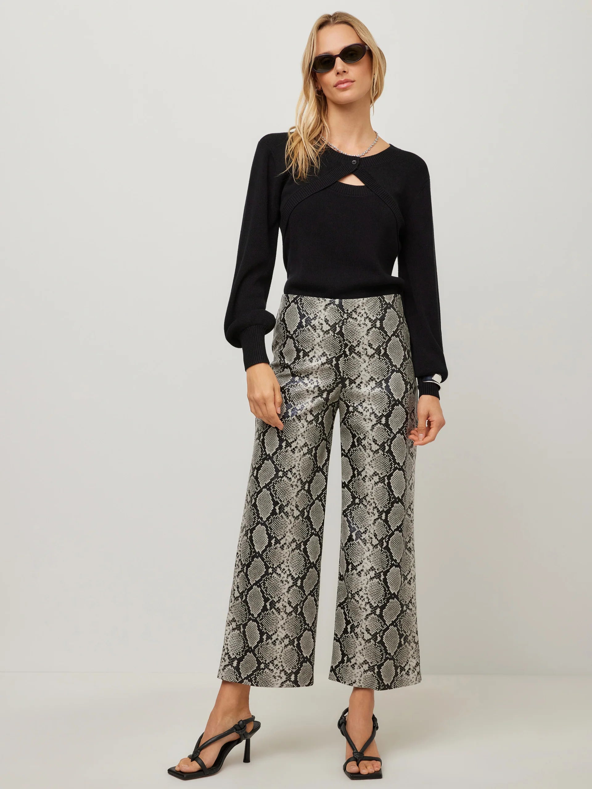 Kelly Faux Leather Cropped Pant