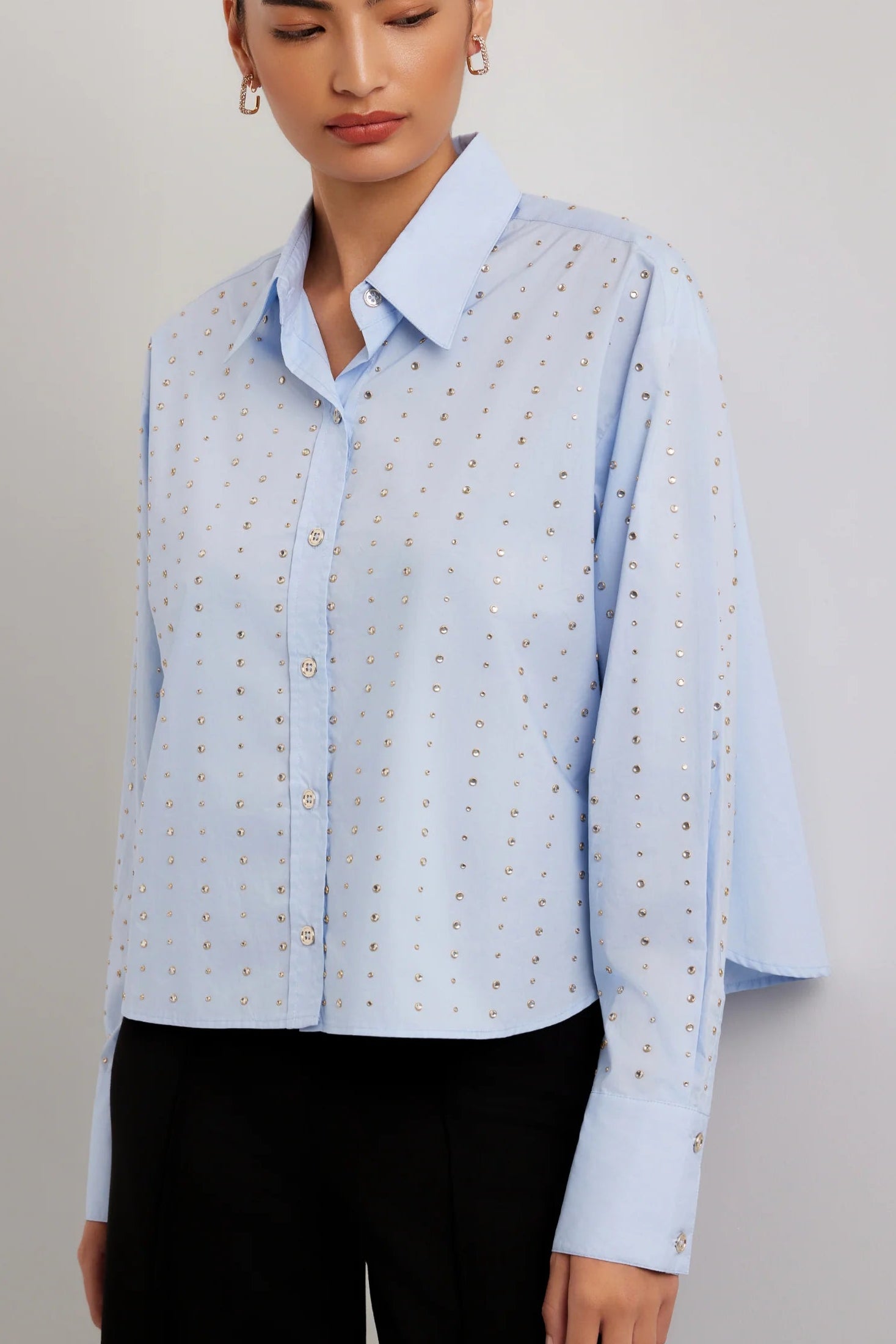 Lisa Embellished Button Up Top