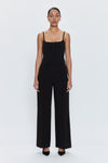 Marcia Wide Leg Pantsuit- Black