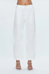 Sabrina Curved Utility Pants- White